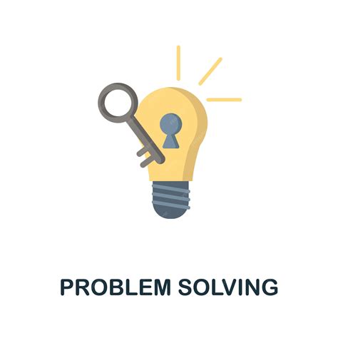 Premium Vector Problem Solving Flat Icon Colored Sign From Machine