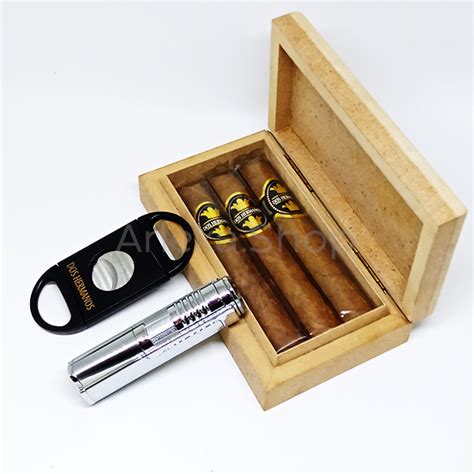 Cerutu Dos Hermanos A Sampler Of 3 Cigar Wooden Box | Aneka.Shop