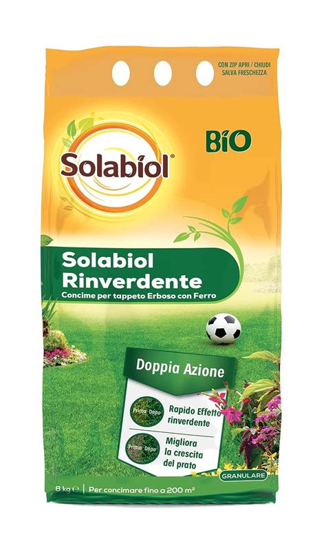 Solabiol Concime Granulare Biologico Rinverdente Per Tappeto Erboso