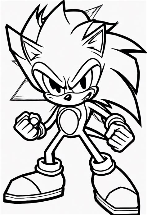 Golden Sonic Coloring Pages Printable For Free Download