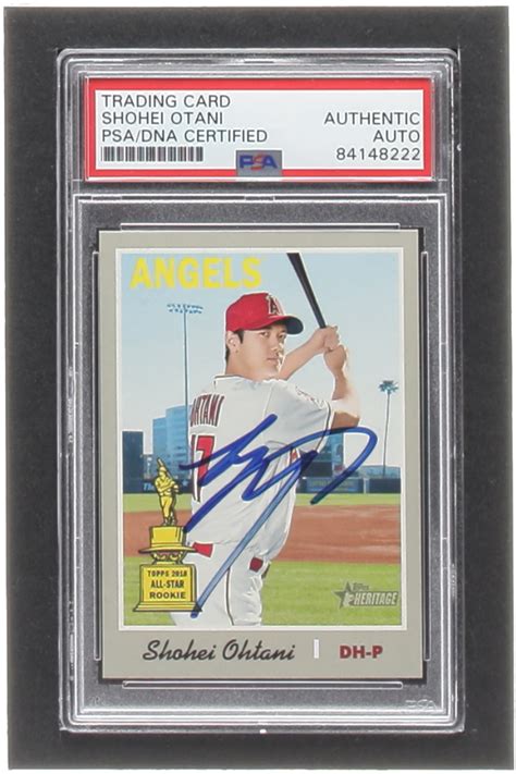 Shohei Ohtani Signed Topps Heritage Sp Psa Pristine Auction