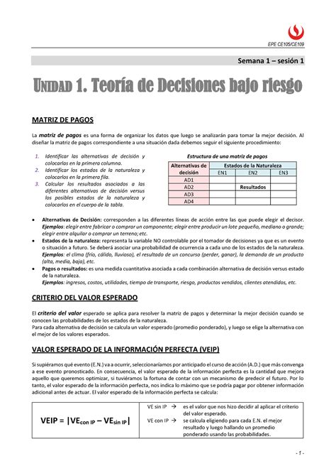 CE105 2023 1 Semana 1 Semana 1 sesión 1 UNIDAD 1 Teoría de