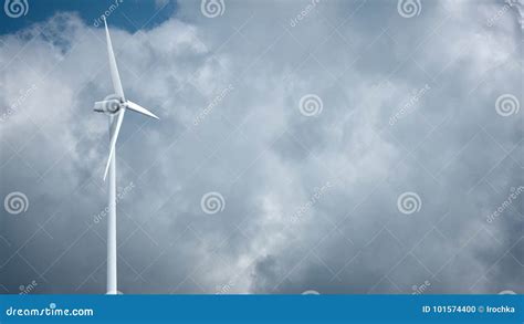 Windmills With Blue Sky In Background Stock Illustration Illustration