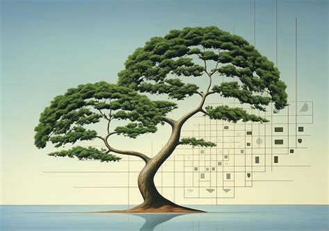 Premium AI Image | Fibonacci Tree Artistic Sequence Representation