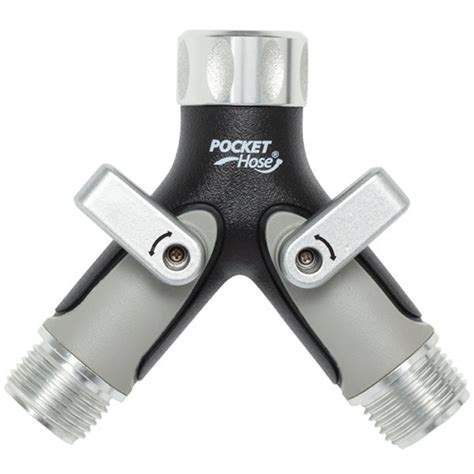 Pocket Hose Silver Bullet 2 Way Hose Splitter Bulbhead