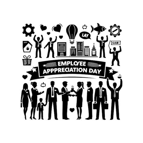 Premium Vector Employee Appreciation Day Silhouette Vector