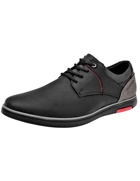 Zapato Derby Negro Total Para Hombre