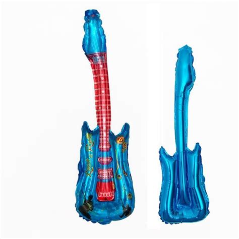 Ballon Decoratif Bleu Ballons De Guitare En Aluminium Pour Enfants