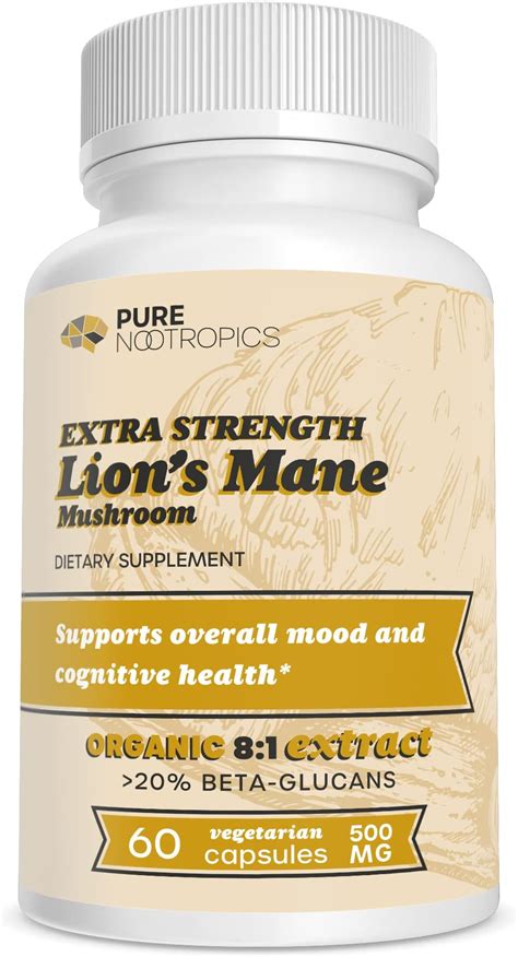 Amazon Lions Mane Supplement Mushroom Capsules Two Month Supply