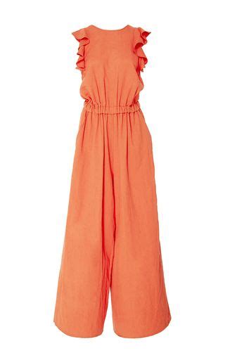 This Ulla Johnson Viola Ruffle Jumpsuit Features A High Rise