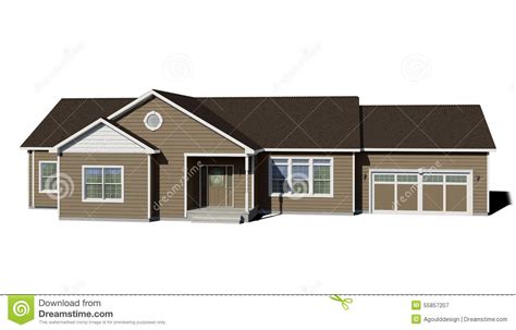 Ranch House - Clay stock image. Image of estate, siding - 55857207