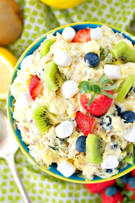 Fresh Fruit Fluff Salad Recipe | The Seasoned Mom