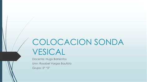 Colocaci N Sonda Vesical Rosabel Cintia Vargas Bautista Udocz