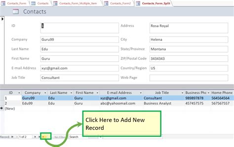 Microsoft Access Tutorial MS Access With Example Easy Notes