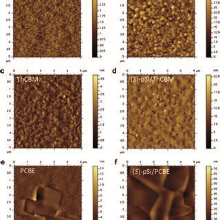 AFM Height Images Of A PCBM B S PSi PCBM C ThCBM D