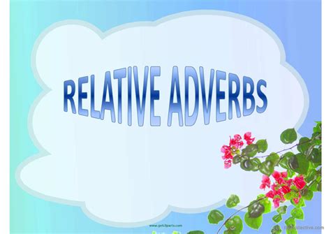 RELATIVE ADVERBS grammar guide: English ESL powerpoints