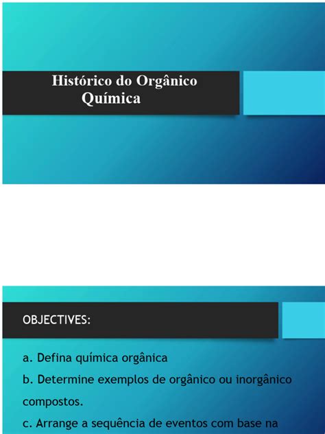 Historia Da Quimica Organica - História e Definição da Química Orgânica | PDF | Química | Química Orgânica