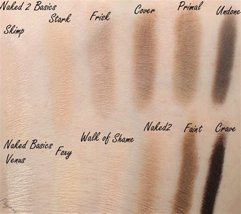 Urban Decay Naked Basics Palette Swatches