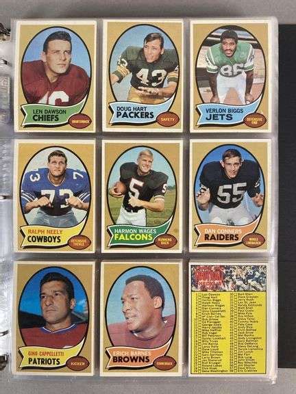 1970 Topps Football Near Complete Set 236 263 Matthew Bullock Auctioneers