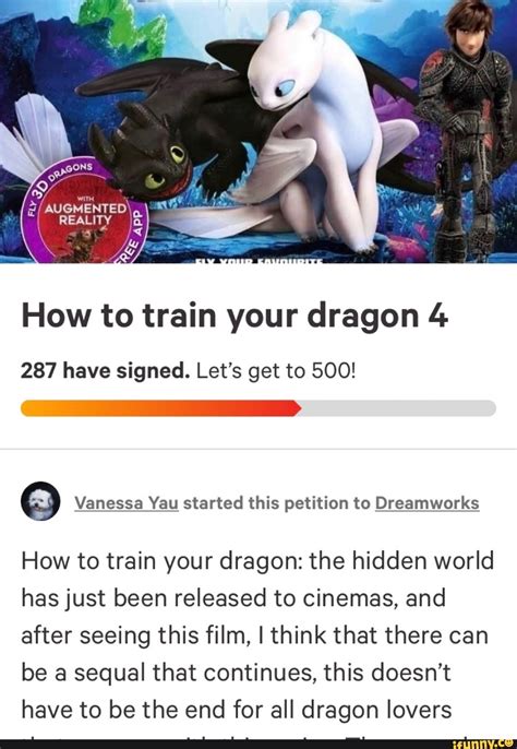 How to train your dragon 4 287 have signed. Let’s get to 500! _ a