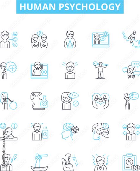 Human Psychology Vector Line Icons Set Personality Behavior