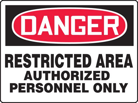 Restricted Area Really BIGSigns OSHA Danger Safety Sign MADM119