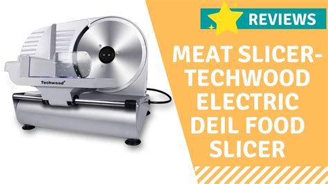 Meat Slicer Techwood Electric Deil Food Slicer Emovable 9 Stainless