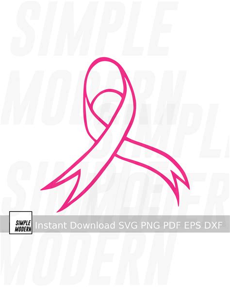 Breast Cancer Ribbon Svg Simple Modern Svg