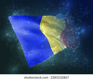 Romania Vector Flag Virtual Abstract D Stock Vector Royalty Free