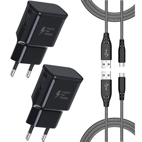 Er Pack Usb Ladeger T Stecker Schnellladeger T Mit M Nylon Ladekabel