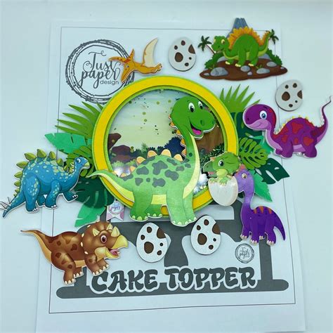 Dinosaur Cake Topper Dinosaur Birthday Party Dinosaur Decoration Dinosaur Theme Party