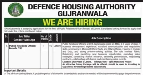 Dha Gujranwala Jobs Apply Now Jobzsearcher