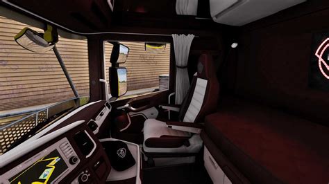 Scania Next Gen Marron Intérieur Blanc 1 48 Ets2 Ets2 Mod Ats Mod