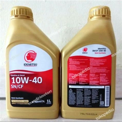 Jual Oli Mesin Mobil Idemitsu Sae W Api Service Sn Cf Liter