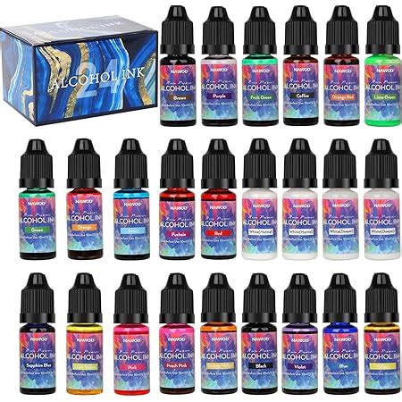 Amazon Alcohol Ink Set Bottles Vibrant Colors High