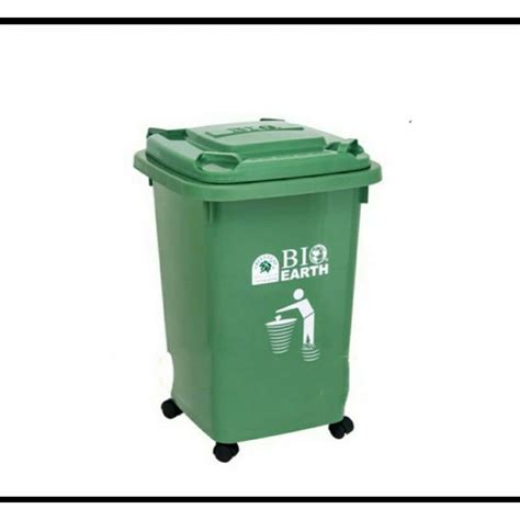 Jual Tempat Sampah Roda 58 Liter Green Leaf 2134 Plastik Kotak Sampah