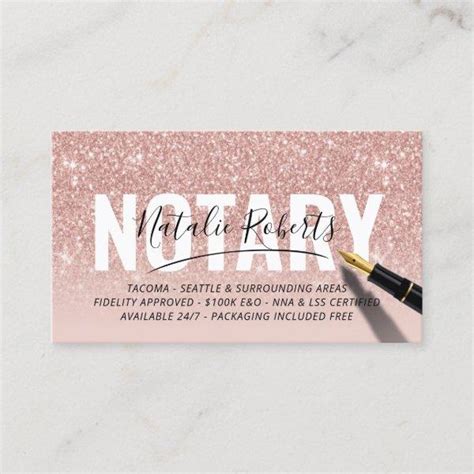 Notary Public Business Cards Card Bee