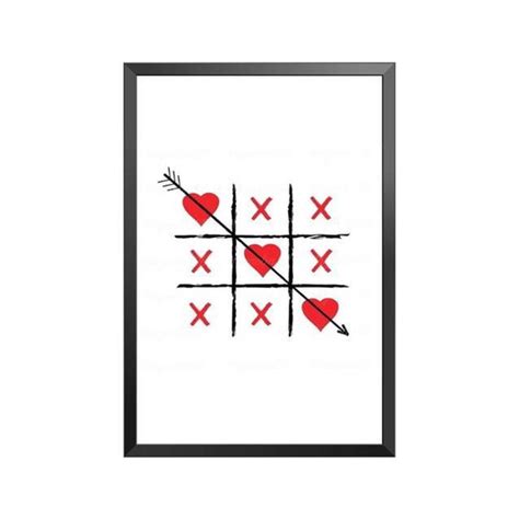 Quadro A4 Moldura Namorados Amor Jogo Da Velha Love Submarino