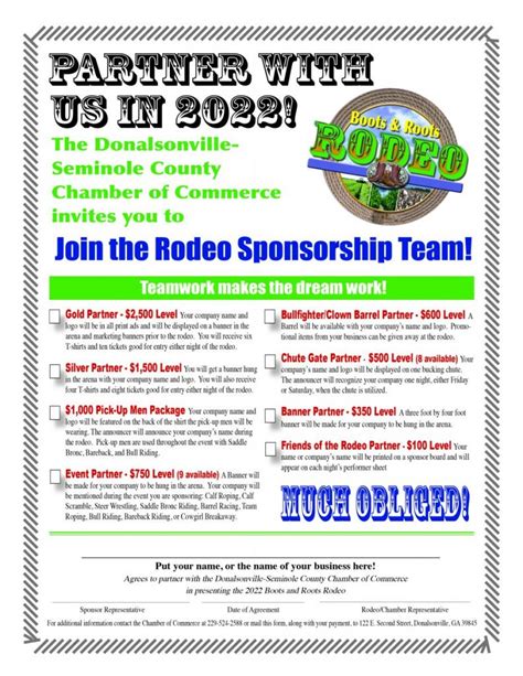 Join The Boots And Roots Rodeo Sponsorship Team The Donalsonville News