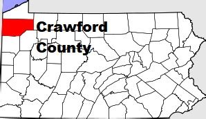 Crawford County on the satellite map of Pennsylvania 2023. Actual ...