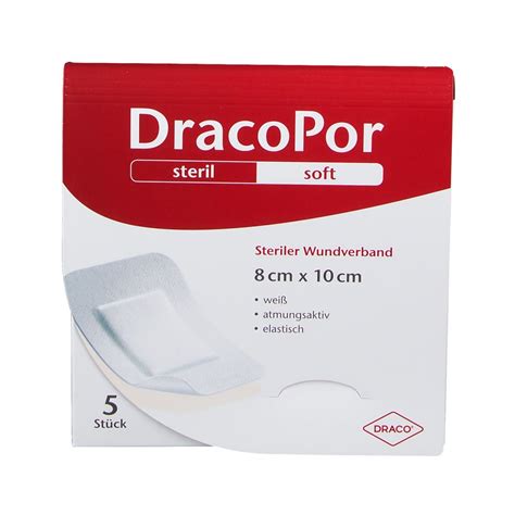 DracoPor Wundverband Soft weiß steril 10 x 8 cm 5 St Shop Apotheke