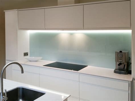 Glass Painted Kitchen Natural Glass Splashbacks Glacier