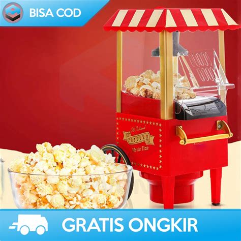 Jual MESIN PEMBUAT POPCORN OTOMATIS MINI PORTABLE POPCORN MAKER VINTAGE