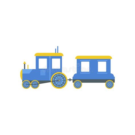 Blue Cartoon Train stock illustration. Illustration of clip - 6419924