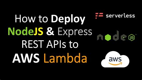 How To Deploy Node Js Rest Apis On Aws Lambda Function Aws Lambda Tutorial