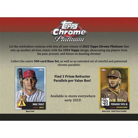 2022 Topps Chrome Platinum Anniversary Baseball 8 Pack Blaster Box