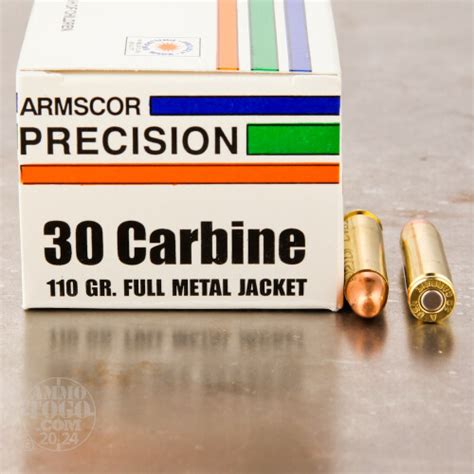 30 Carbine Ammunition For Sale Armscor 110 Grain Full Metal Jacket