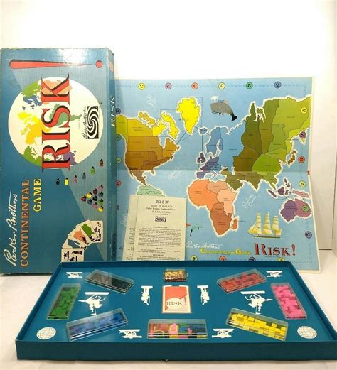 Vintage 1950s RISK Board Game 1959 by Parker Brothers - Wooden Pieces ...