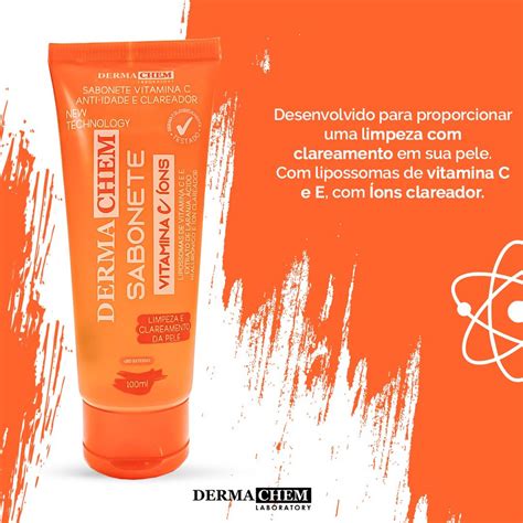 DERMACHEM SABONETE VITAMINA C ANTI IDADE E CLAREADOR 100ml Shopee Brasil