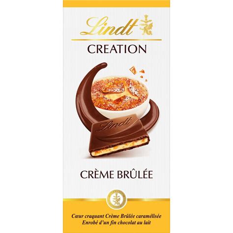 Lindt Cr Ation Tablette De Chocolat Au Lait Cr Me Br L E Pi Ce G